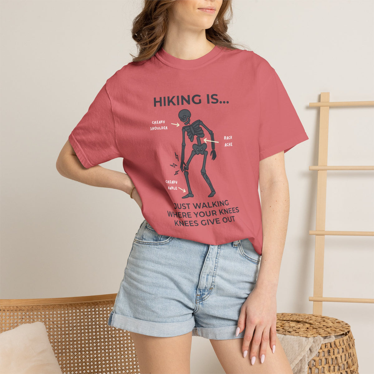 Hiking Is... Funny Skeleton T-Shirt