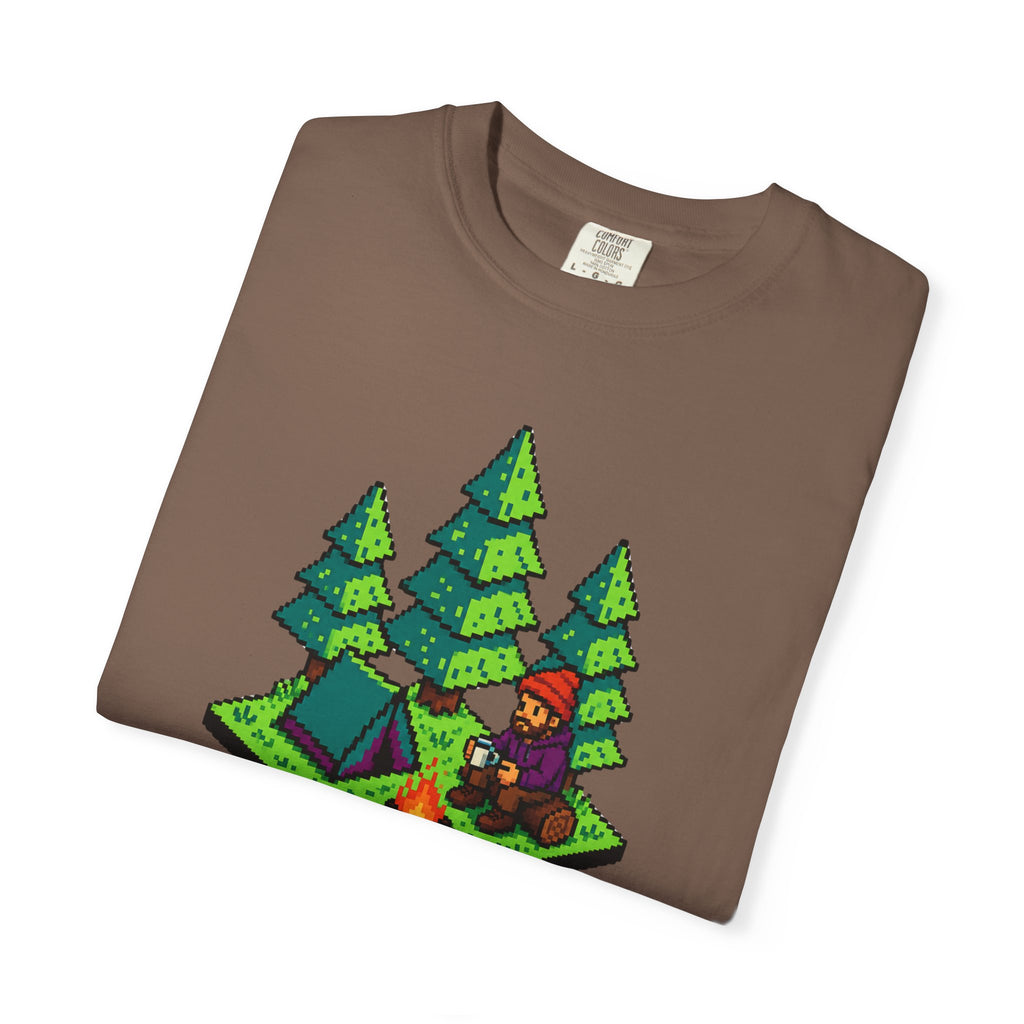 Side Quest: Touch Grass - Pixel Camping Gamer  T-Shirt