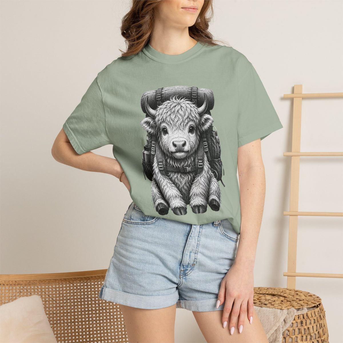Highland Baby Yak Backpack T-Shirt