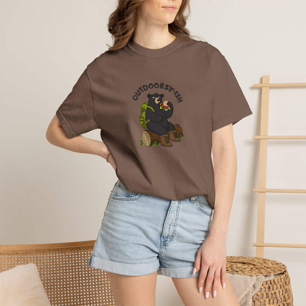 Outdoorsy-ish Bear Graphic T-Shirt