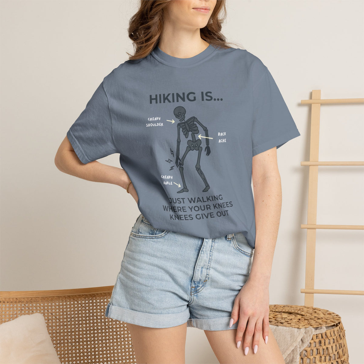 Hiking Is... Funny Skeleton T-Shirt