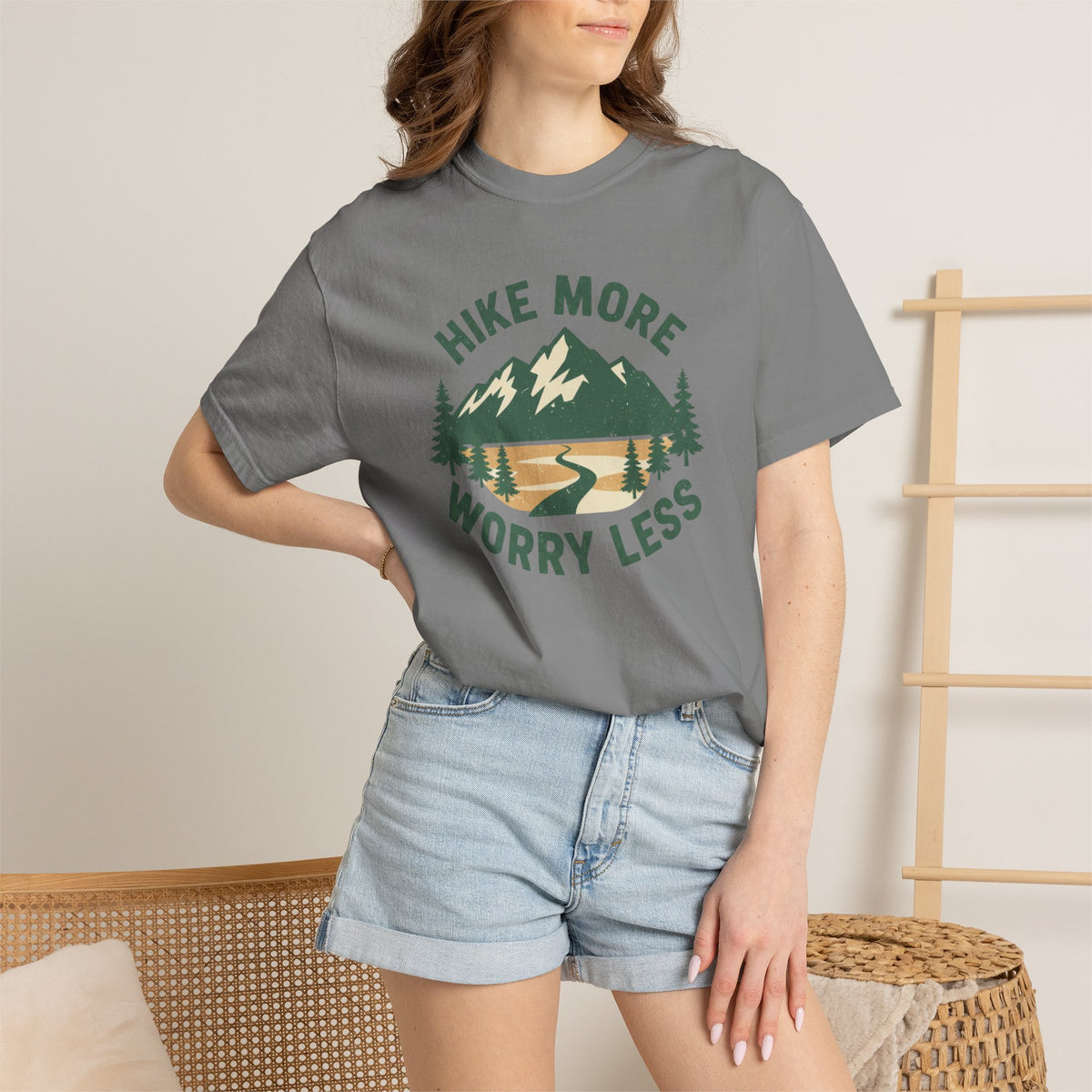Hike more Worry less- Tshirt