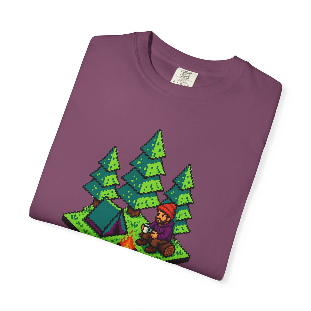 Side Quest: Touch Grass - Pixel Camping Gamer  T-Shirt