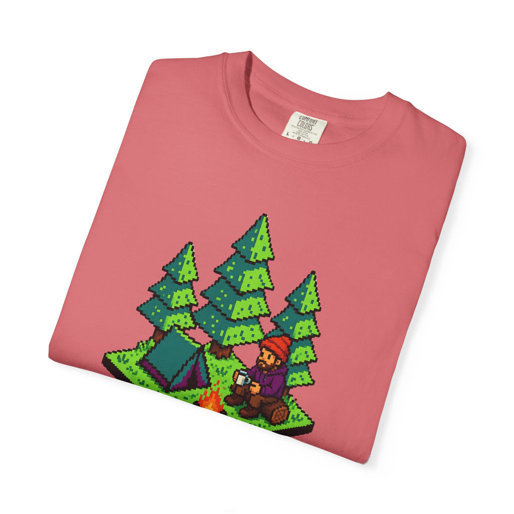 Side Quest: Touch Grass - Pixel Camping Gamer  T-Shirt
