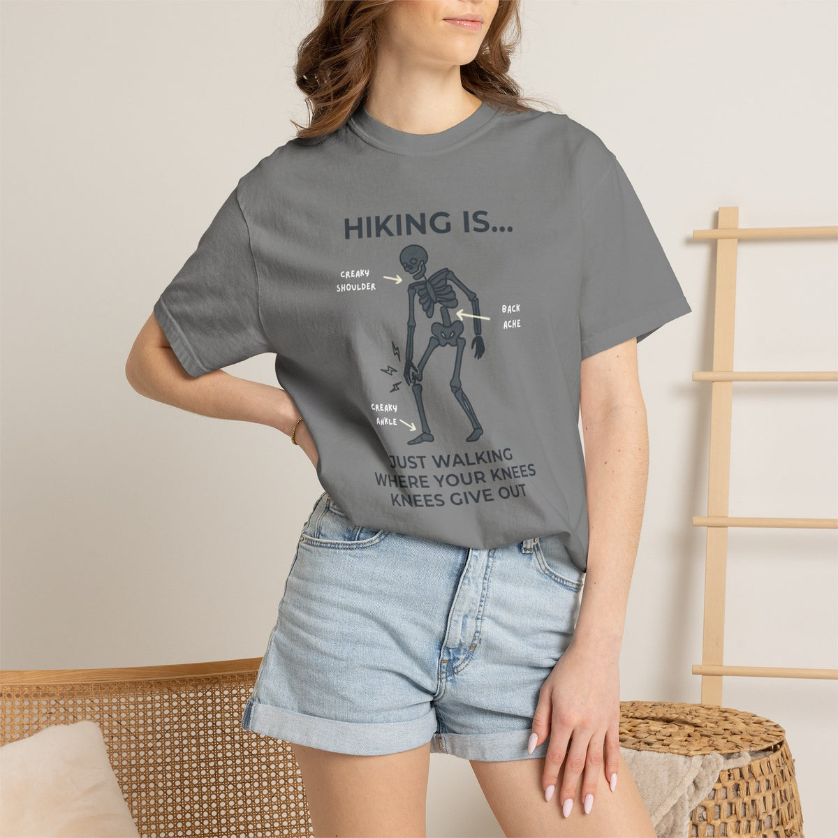 Hiking Is... Funny Skeleton T-Shirt
