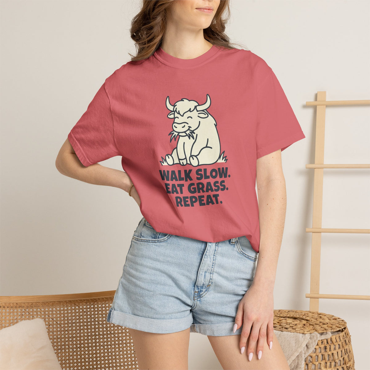 Walk slow, Eat grass, Repeat- Tshirt