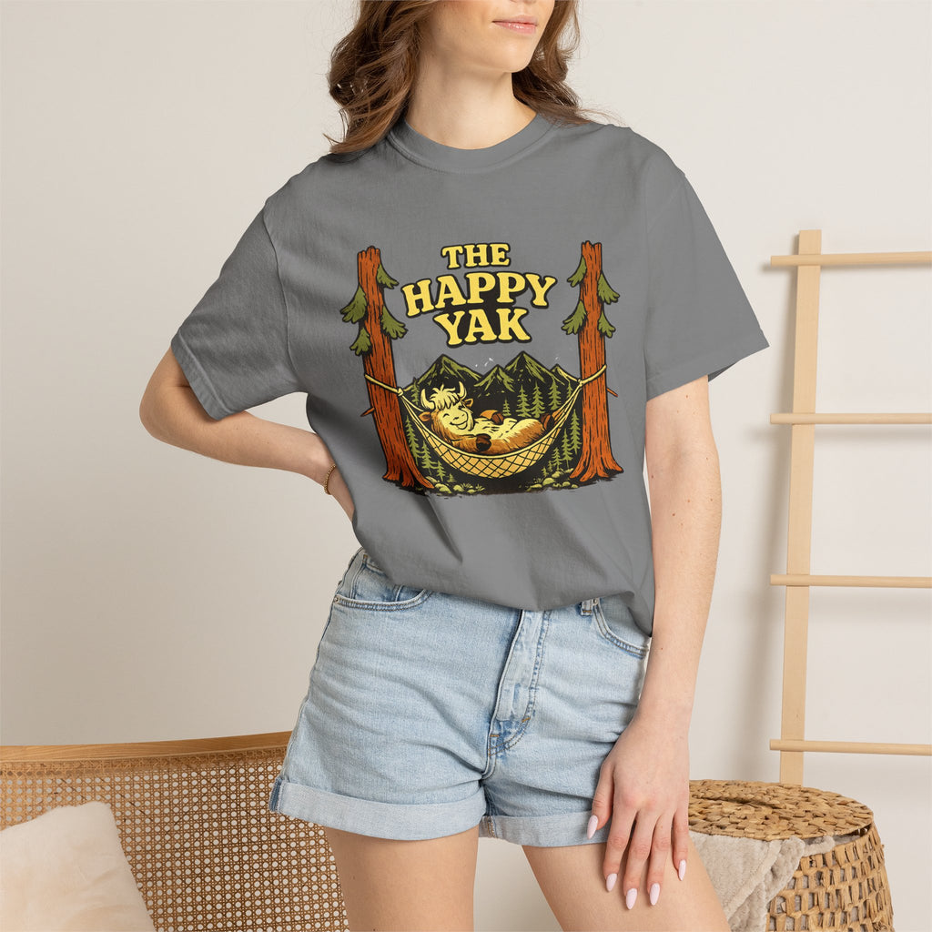The Happy Yak Vintage Camping Graphic T-Shirt