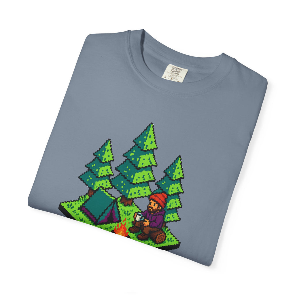 Side Quest: Touch Grass - Pixel Camping Gamer  T-Shirt