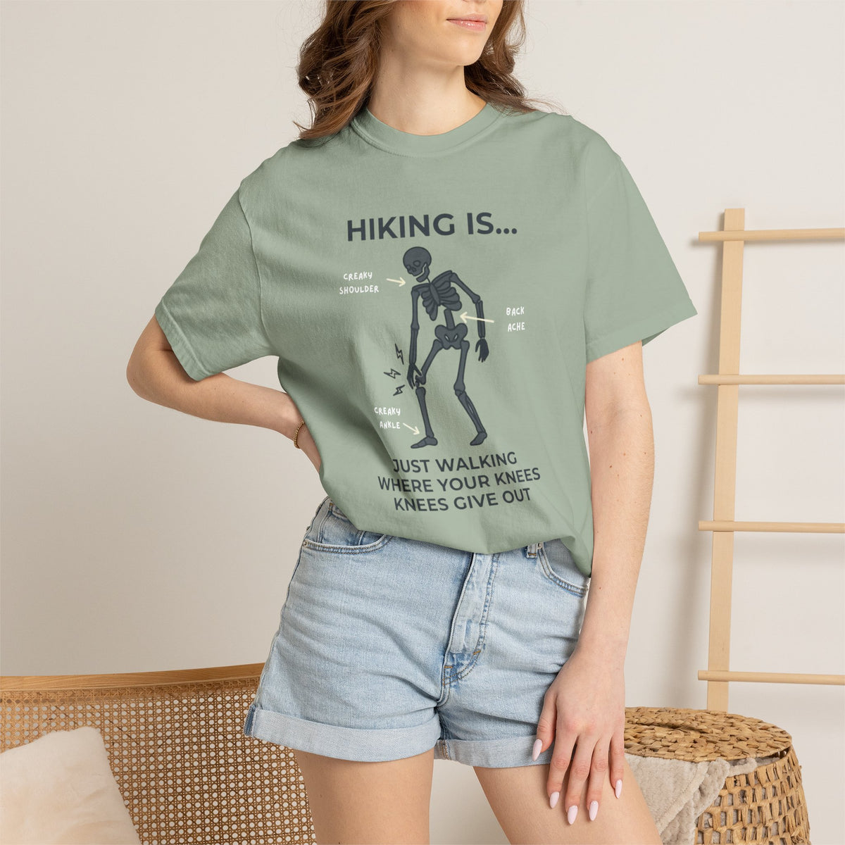 Hiking Is... Funny Skeleton T-Shirt