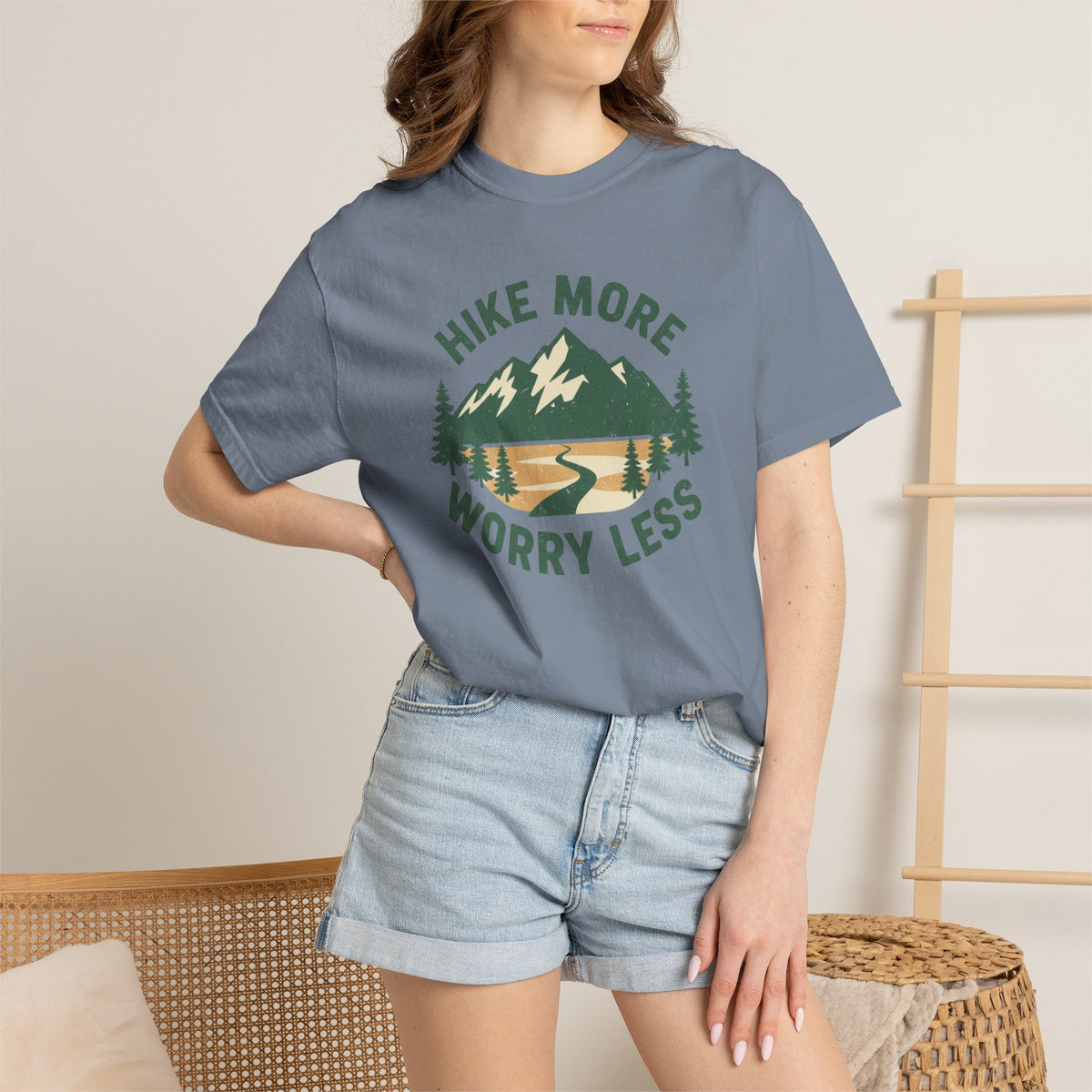 Hike more Worry less- Tshirt