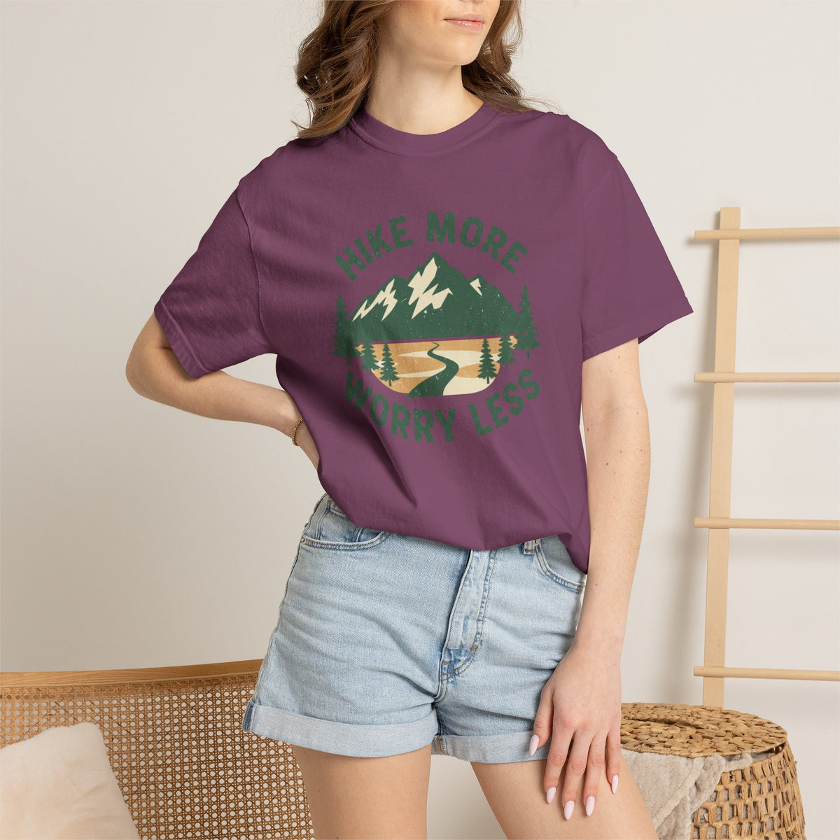 Hike more Worry less- Tshirt